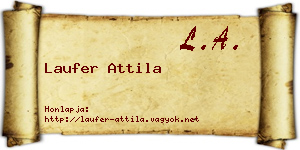 Laufer Attila névjegykártya